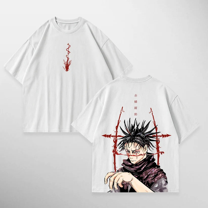 Gazzabini Tees Choso Cursed Blood blanca
