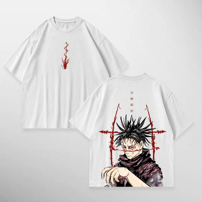 Gazzabini Tees Choso Cursed Blood blanca
