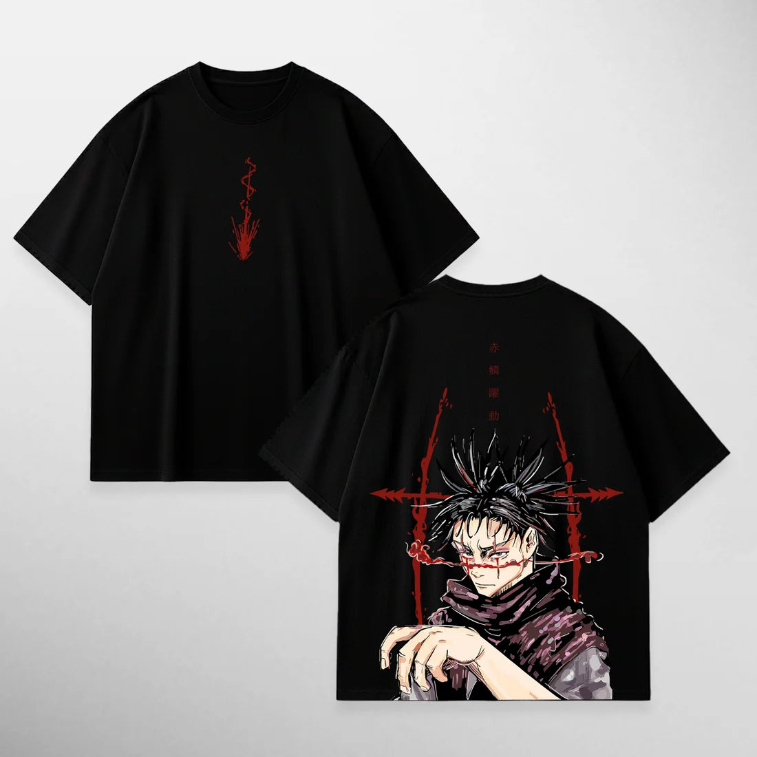 Gazzabini Tees Choso Cursed Blood negra