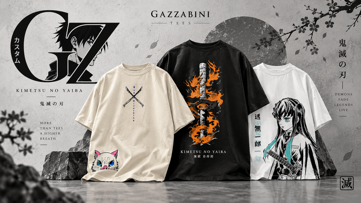 Gazzabini Tees colección Kimetsu no Yaiba