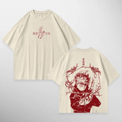 Gazzabini Tees Gojo Unlimited Void Red beige