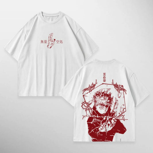 Gazzabini Tees Gojo Unlimited Void Red blanca