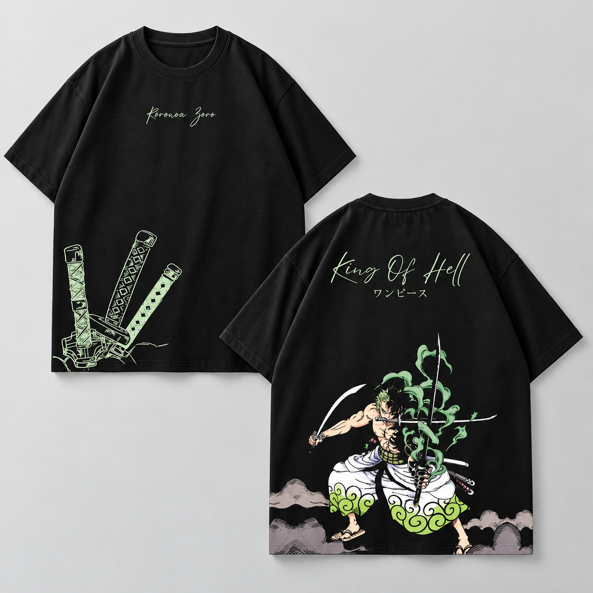 Zoro Espadas Verdes · Negro