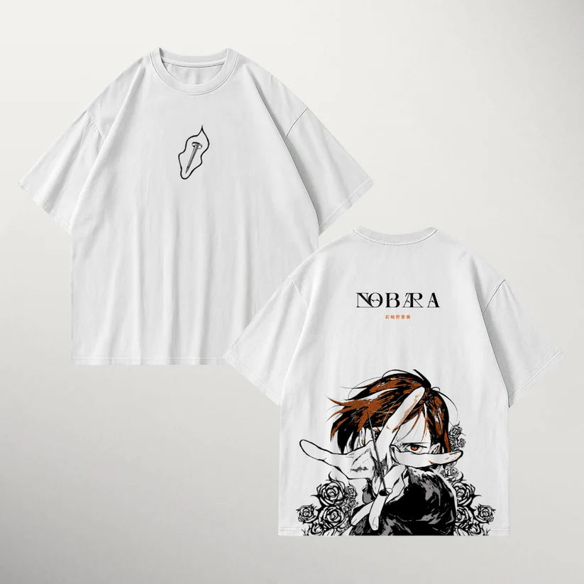 Gazzabini Tees Nobara Cursed Bloom blanca