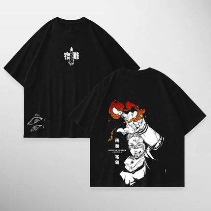 Gazzabini Tees Sukuna King of Curses negra