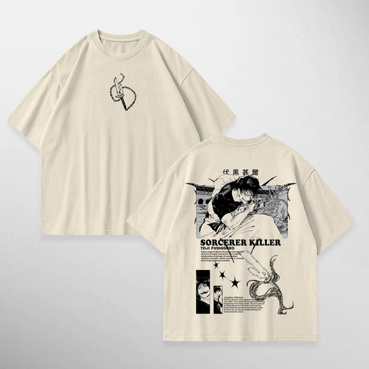 Gazzabini Tees Toji Sorcerer Killer beige