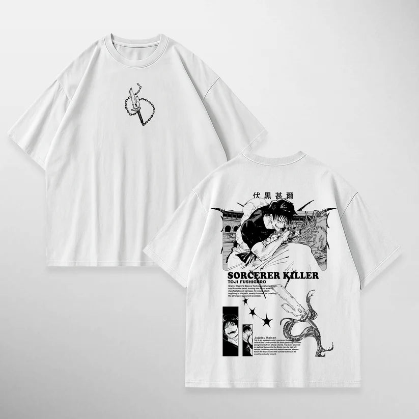 Gazzabini Tees Toji Sorcerer Killer blanca